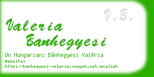 valeria banhegyesi business card