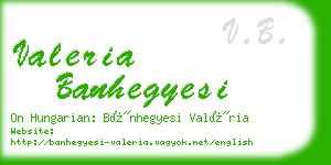 valeria banhegyesi business card